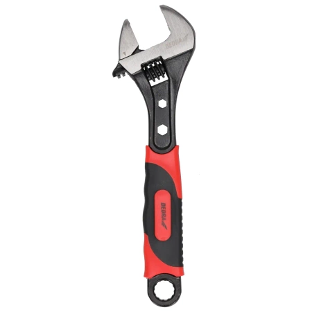 Adjustable wrench 300mm, CrV steel, rubber handle