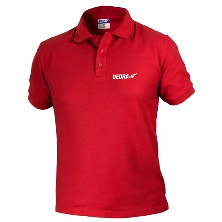 Polo T-shirt L size, red, 35%cotton + 65%polyester