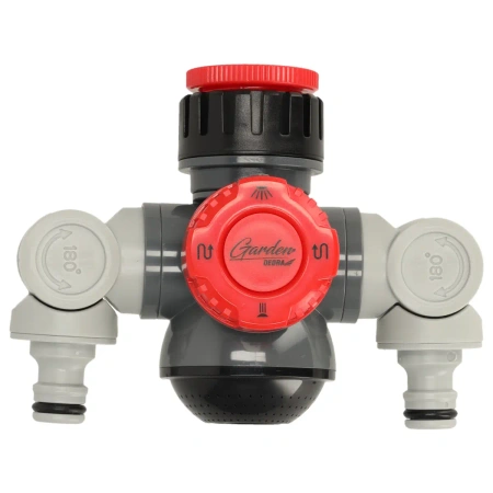 Szögletes dupla csapcsatlakozó 1/2"-3/4", kártya, GARDEN DEDRA 80N008K