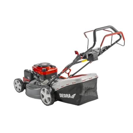 Gas-powered lawn mower with drive, 3.6 kW, 53 cm GARDEN DEDRA DED8725Q-53L, 196cc, speed adjustment, 2 blades, Loncin engine