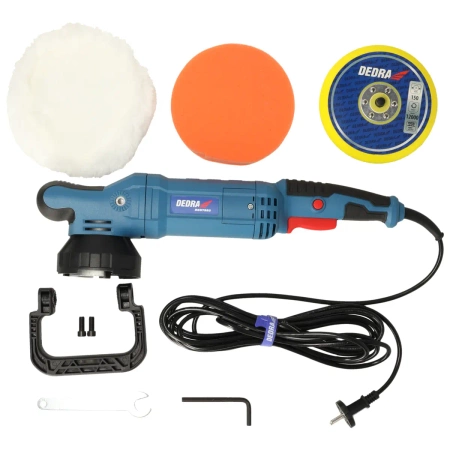 Električna ekscentrična polirka, DEDRA DED7992, moč 900 W, hitrost vrtenja 800-4000 RPM, podloga 150 mm