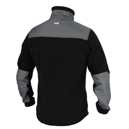 Flis majica s umetcima, 280g/m2, veličina L, crna i siva, DEDRA BH6PA1-L