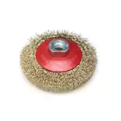 Kartáč drátěný okružní mosazný 100mm, závit M14