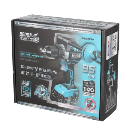 Безчетков винтоверт, 18V DEDRA SAS+ALL DED7139 85Nm