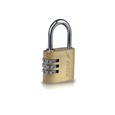 Brass padlock, with combination lock 25mm DEDRA 11U160