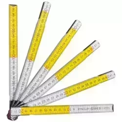 Wood folding ruler