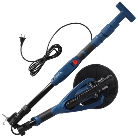 DEDRA DED7765 750 W, 225 mm, LED žibintuvėlio apšvietimas, skirtas gipskartonio plokštėms su pavara, žirafos šlifuoklis, dėklas