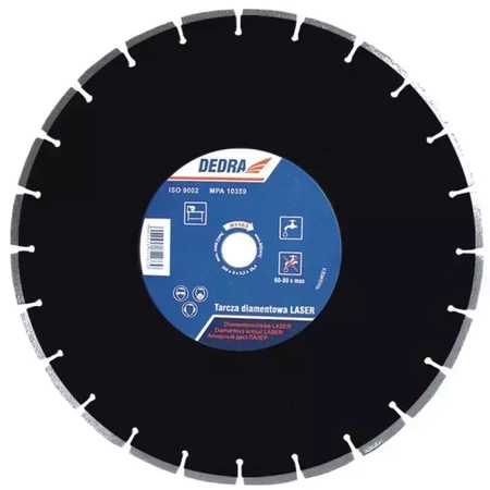 Diamantni laserski rezalni disk za asfalt DEDRA H1183 350mmx25,4mm