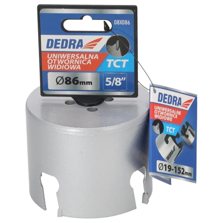 DEDRA 08X086 Univerzalna vrtalna žaga TCT 86 mm 5/8''