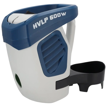 HVLP dažų purškimo įrenginys, DEDRA DED7413 600W, 1 l bakas, 1,8 mm ir 2,5 mm purkštukai