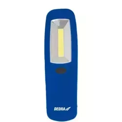 Фонарь 3W COB LED, продолговатый, с батарейками, магнит DEDRA L1006