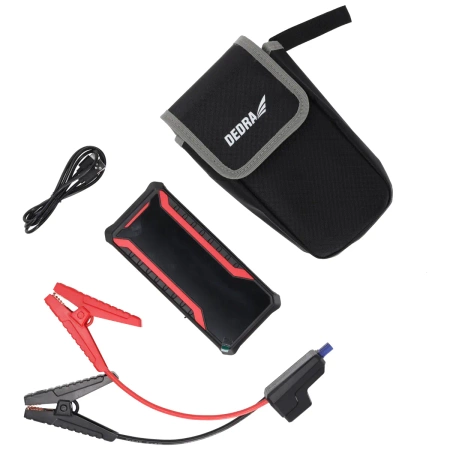 Power-bank с функция за стартиране на двигателя DEDRA DEPP1201, Li-Ion 12000mAh, LCD дисплей