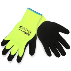 Winter protective gloves DEDRA BH1018R09 size 9, acrylic+latex