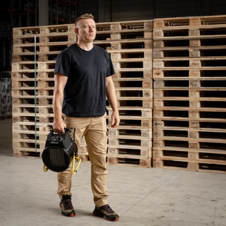 DEDRA DED9932B Електричний обігрівач PTC 5,0кВт, 400В, круглий, чорний DEDRA DED9932C Керамічний нагрівальний елемент