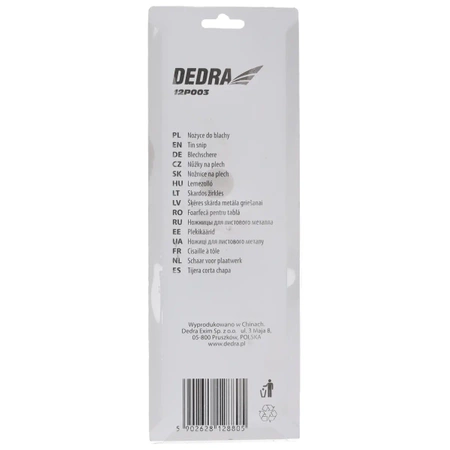 DEDRA 12P003 desne škarje 250 mm, CrV