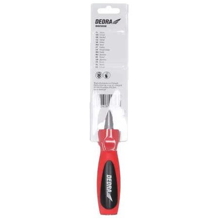 Dłuto do drewna, stolarskie DEDRA 06C038 22mm, stal CrV, dwumateriałowy uchwyt