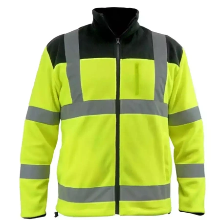 Reflective fleece jacket 280g/m2, size XXL, yellow