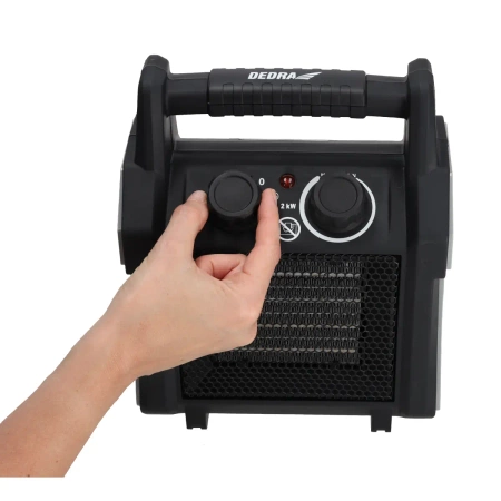 Electric PTC Heater 2.0 kW DEDRA DED9930C4, 20/1000/2000W, 140 m³/h, ceramic heating element