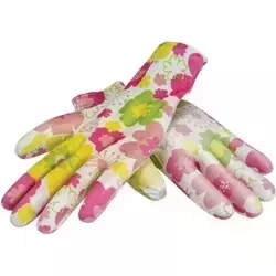 Working gloves PU, for woman, mix of colors, size 8
