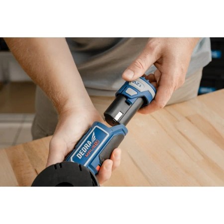 Akumuliatorinis kampinis šlifuoklis, diax 12V DEDRA MAUS DED7339, 12000-19500 aps./min