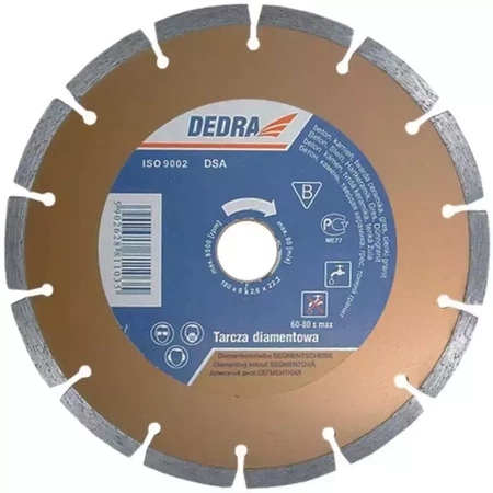 Segmentirani diamantni disk za gradbene materiale DEDRA H1105 110mmx22,2mm