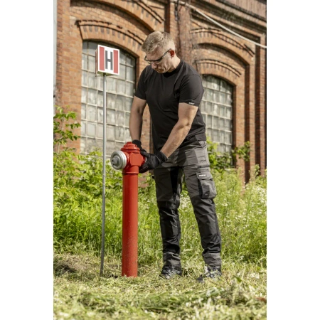 Pracovní kalhoty s elastanem, elastické DEDRA BH54SP-M, vel. M/50, 240g/m2, šedé