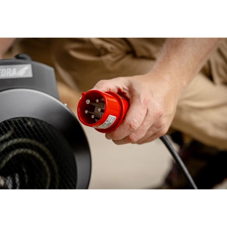 Електрически нагревател 5kW, 400V, кръгъл, черен DEDRA DED9932B