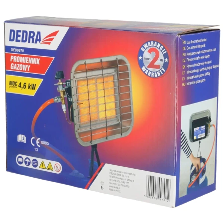 Обогреватель газового баллона, солнечный 4,6 кВт DEDRA DED9970