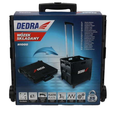 Folding workshop cart, box 43x38x41.5 cm - DEDRA N1000