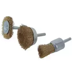 Steel wire brush set for power drill