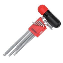 Hex ball key set CrV, 9 pcs