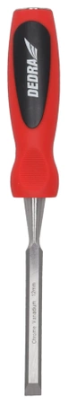 Dłuto do drewna, stolarskie DEDRA 06C033 12mm, stal CrV, dwumateriałowy uchwyt
