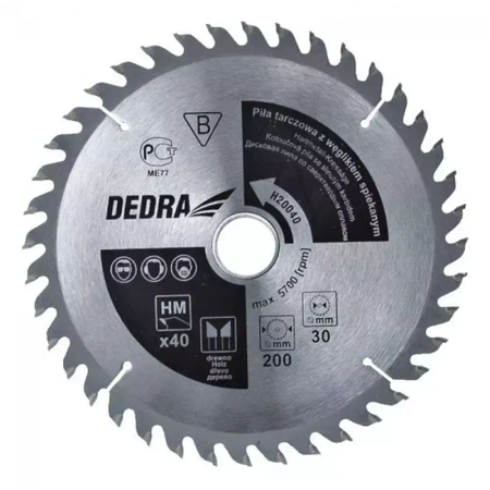 DEDRA H16036 36 зъба за циркуляр за дърво с карбид, диаметър 160x20mm, widia