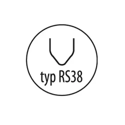 Műanyag tűzőgép kapocs, RS38 típus, 0.8mm, V sarokhoz, 100 db