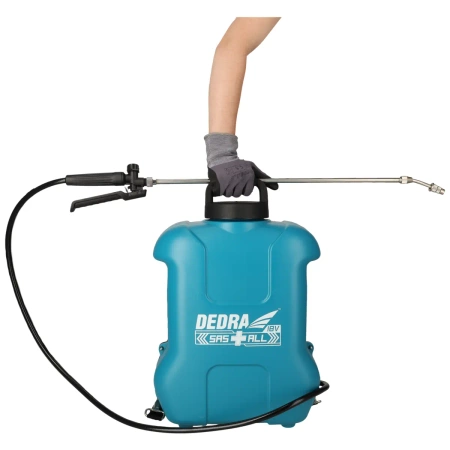 DEDRA SAS+ALL DED6981 18V akumuliatorinis nugarinis purkštuvas, Bar slėgis, 16 l bakas