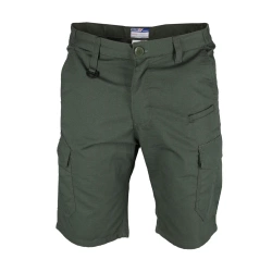 Work shorts, work short pants, DEDRA BH31AST-XXL, rip-stop + spandex, size XXL, weight 220g/m², dark green
