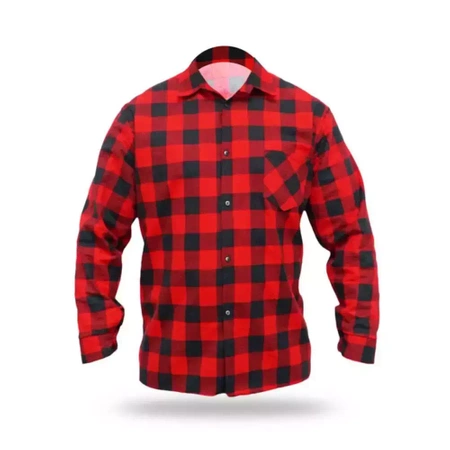 Flannel shirt red size XL, 100% cotton