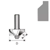 DEDRA 07F101A 45-kraadine kaldfrees, laagriga, T6, D26,6 H9,52mm
