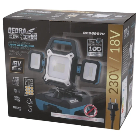 Cordless LED working light 18V, DEDRA SAS+ALL DED6907H