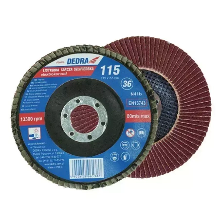 Slīpēšanas lapiņdisks 115 x 22 mm, granulācija 120