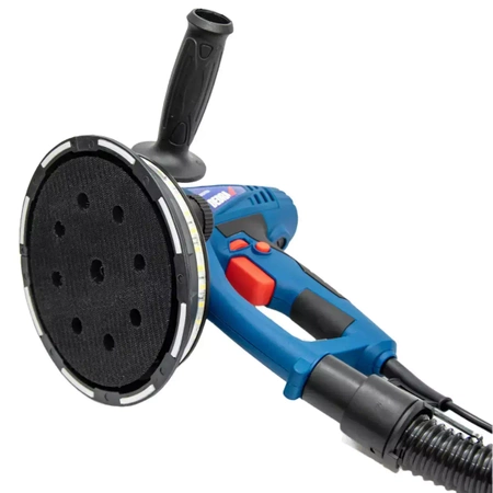DEDRA DED7764 Ruční bruska na sádrokarton 750 W, 180mm kotouč, na sádrokarton, s odsáváním prachu