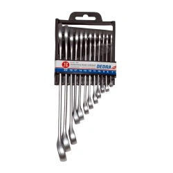 Zestaw kluczy płasko-oczkowych DEDRA 1405 12 szt.CrV płas-oczk.6-14,17,19,22mm