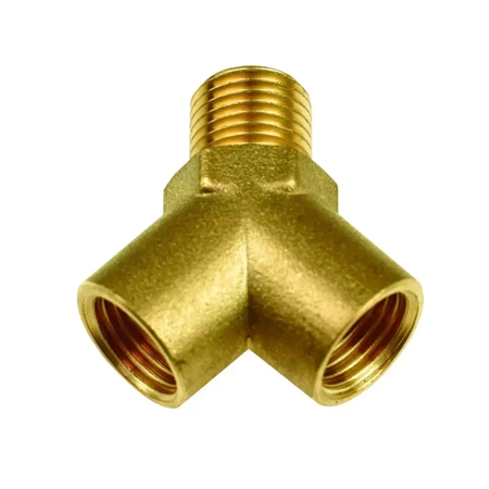 Y connector, 2x1/4" int. thread (F), 1x1/4" out. thread (M)