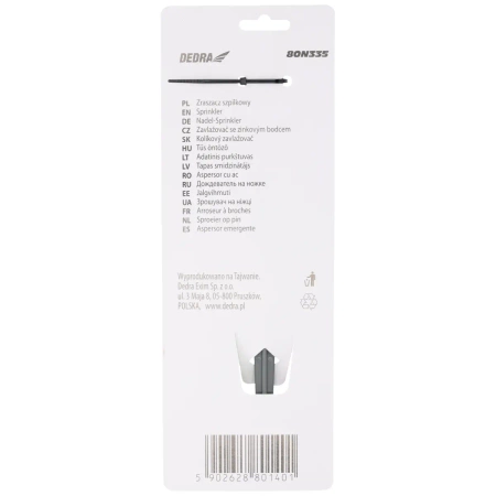 Nastavljiva škropilna glava, nastavljiva od 0° do 360° GARDEN DEDRA 80N335