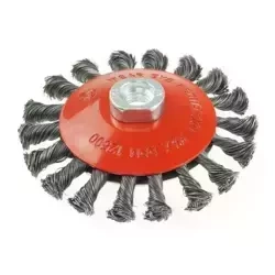 DEDRA stožčasta žična krtača F40-125, 125 mm, M14, sukana žica