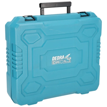 Set de unelte în valiză DEDRA SAS+ALL DED7030A02, șurubelniță cu acumulator, două baterii de 2Ah, încărcător, 9 accesorii