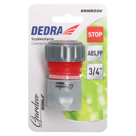 Szybkozłącze STOP 3/4", karta GARDEN DEDRA 80N022K