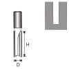 DEDRA soonfrees 07F031C 2-pikk T12D10 H50mm pikk T12D10 H50mm