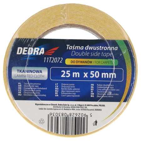 Bandă dublă față pentru covoare 50mm x 5m, DEDRA 11T2070