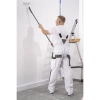 Safety bibpants size S/48, white color, weight 190g/m2